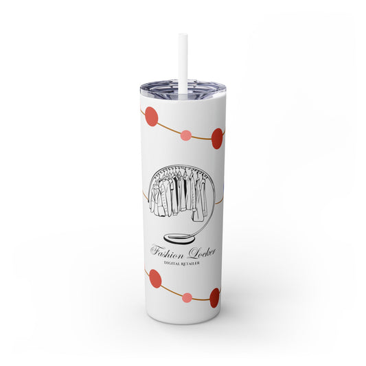 Vibrant Skinny Tumbler with Straw - 20oz