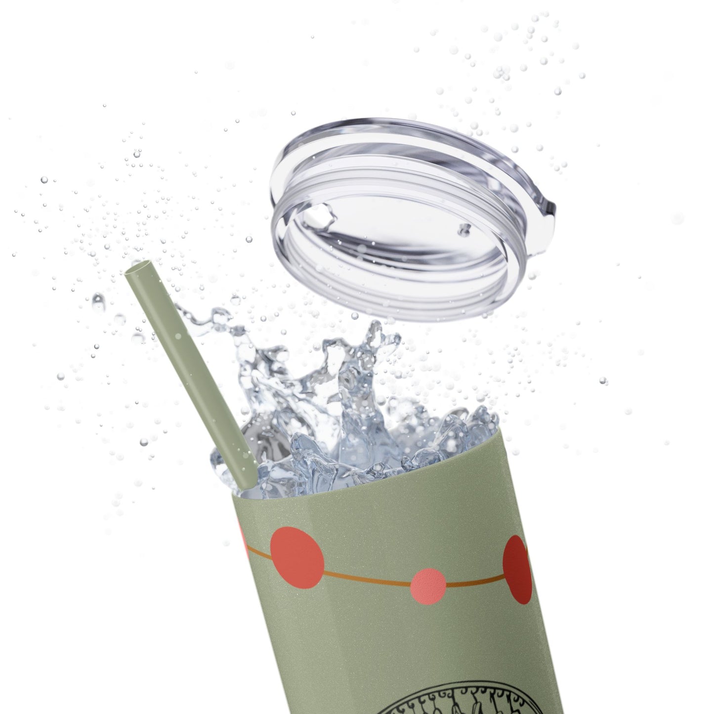 Vibrant Skinny Tumbler with Straw - 20oz