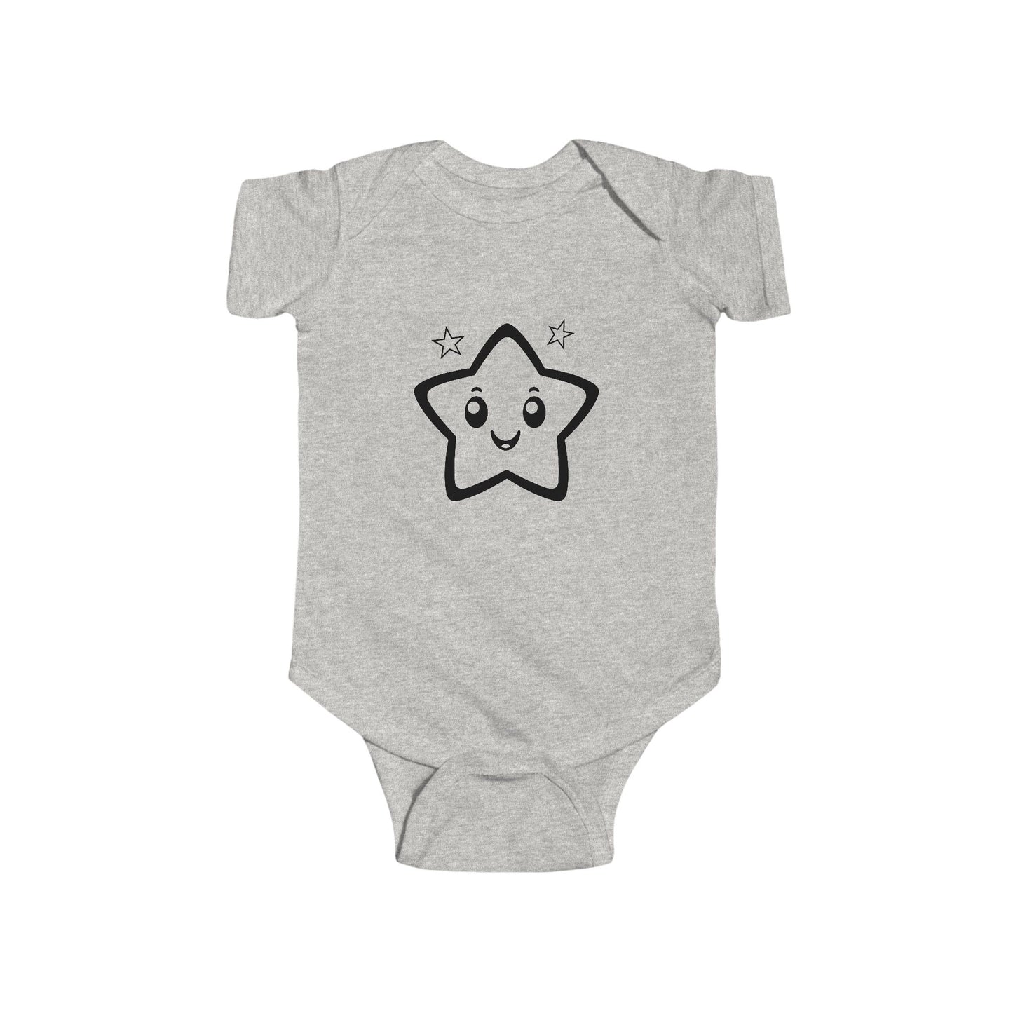 Infant Bodysuit with Smiling Star