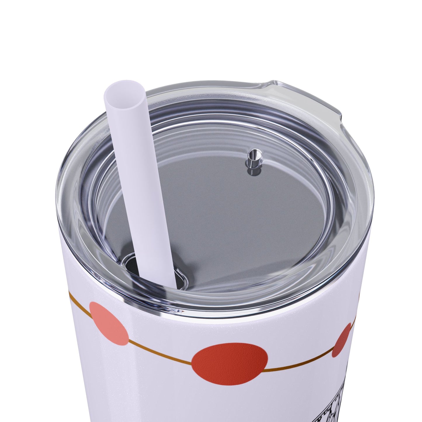 Vibrant Skinny Tumbler with Straw - 20oz