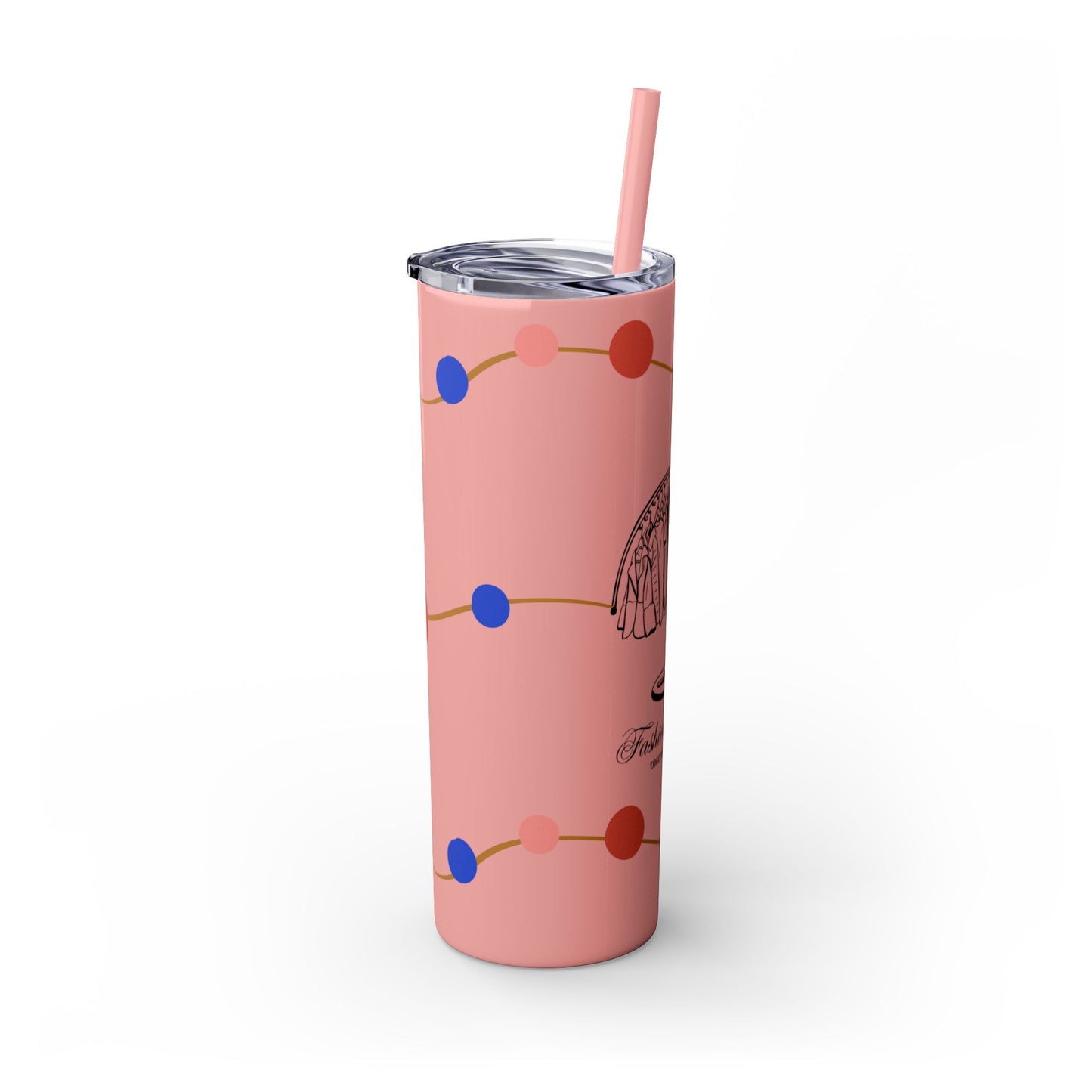 Vibrant Skinny Tumbler with Straw - 20oz