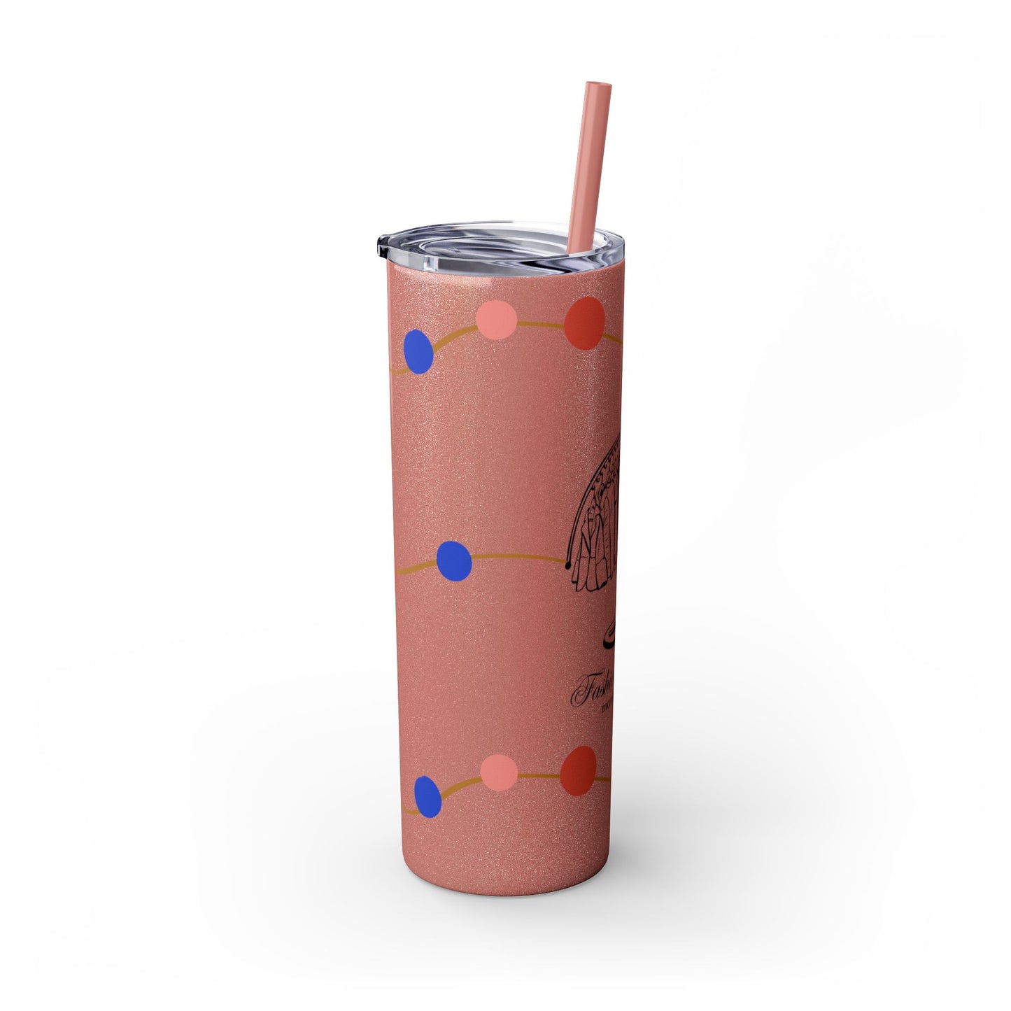Vibrant Skinny Tumbler with Straw - 20oz
