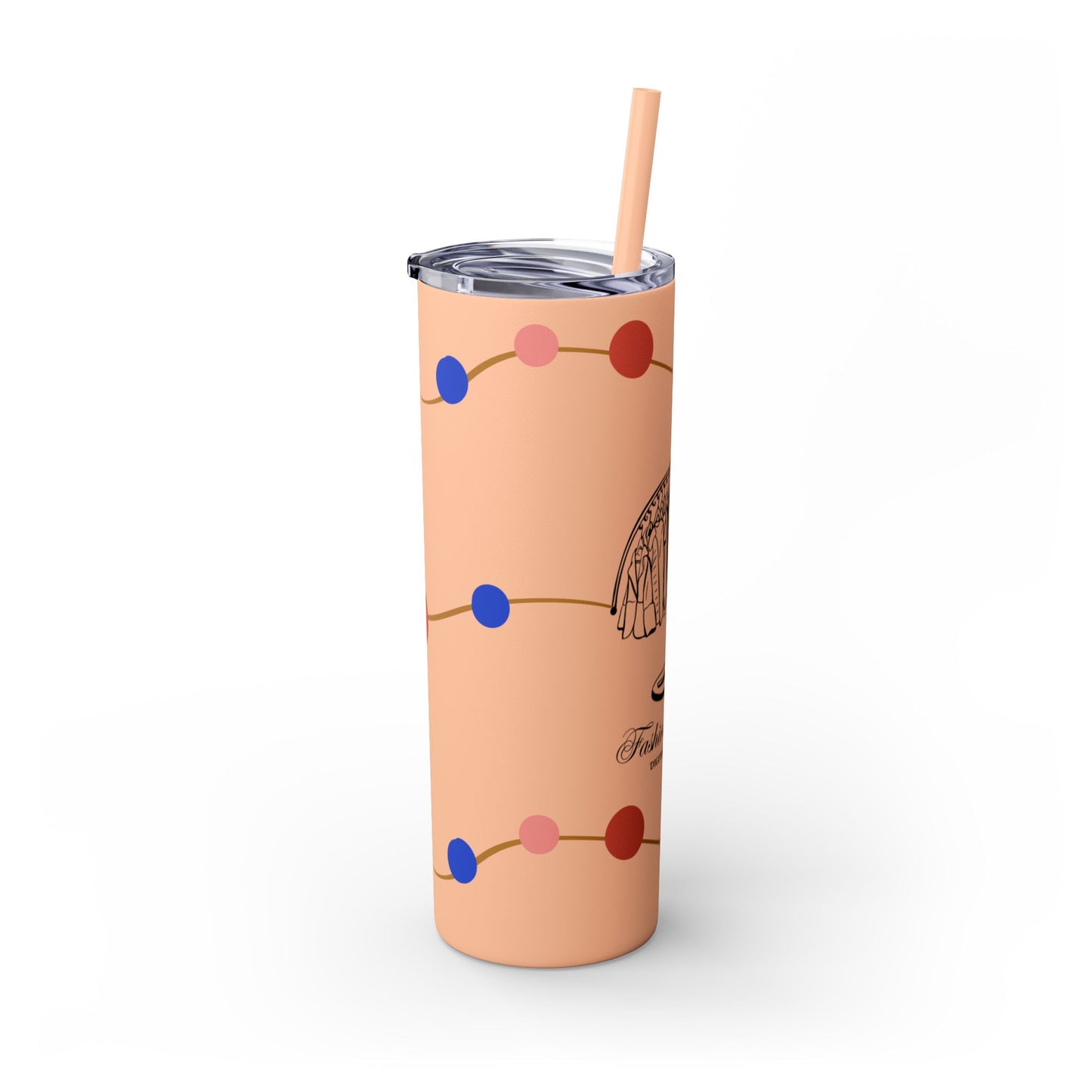 Vibrant Skinny Tumbler with Straw - 20oz