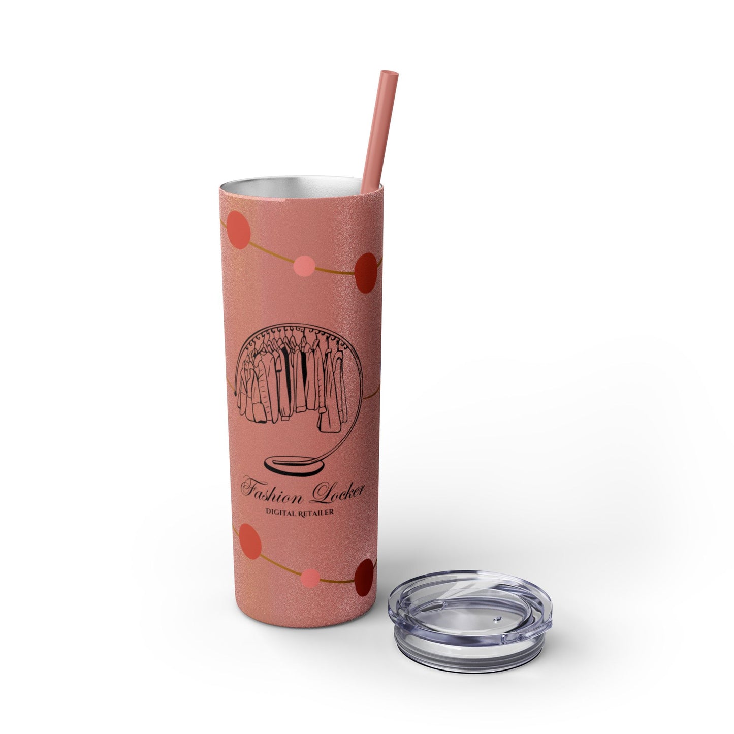 Vibrant Skinny Tumbler with Straw - 20oz