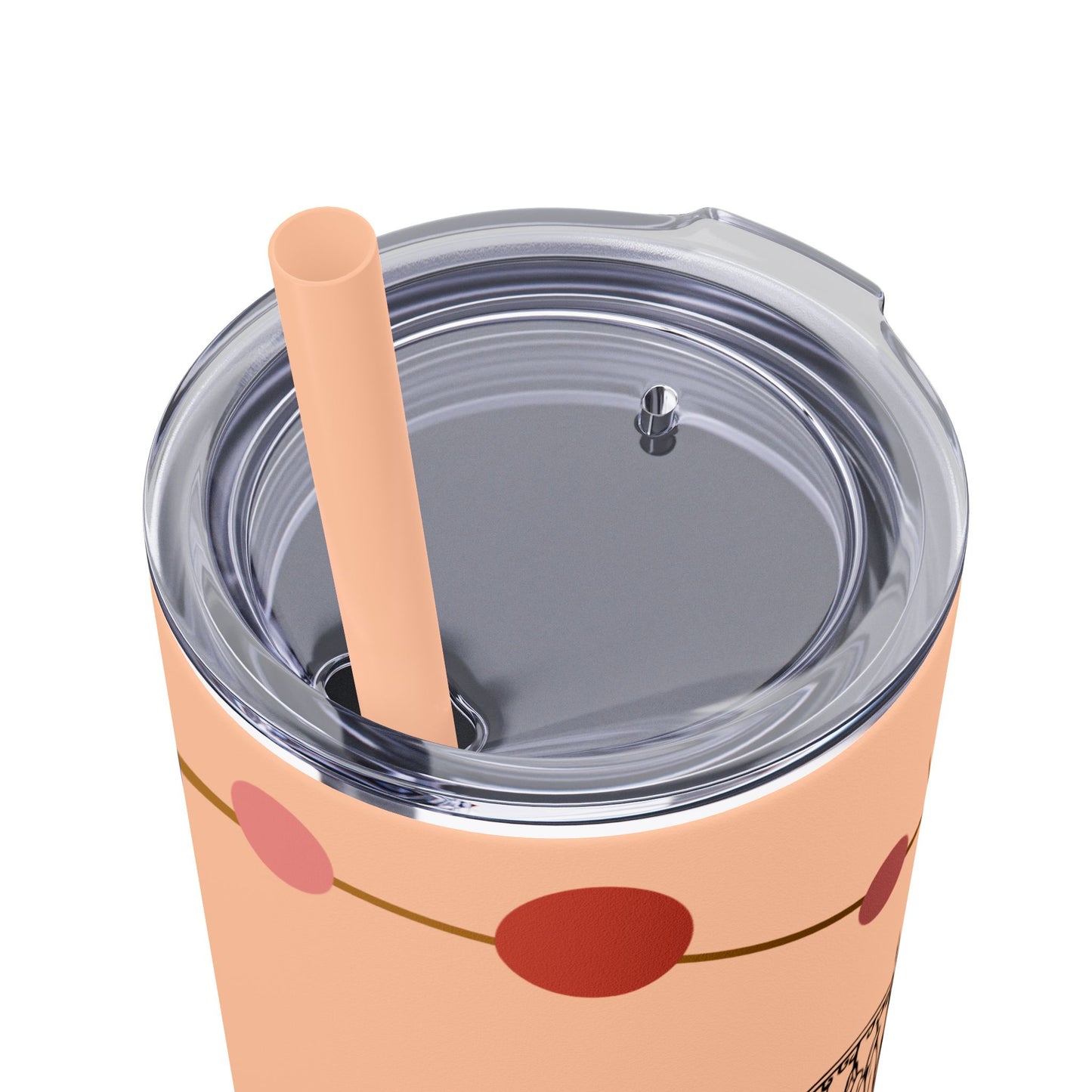 Vibrant Skinny Tumbler with Straw - 20oz