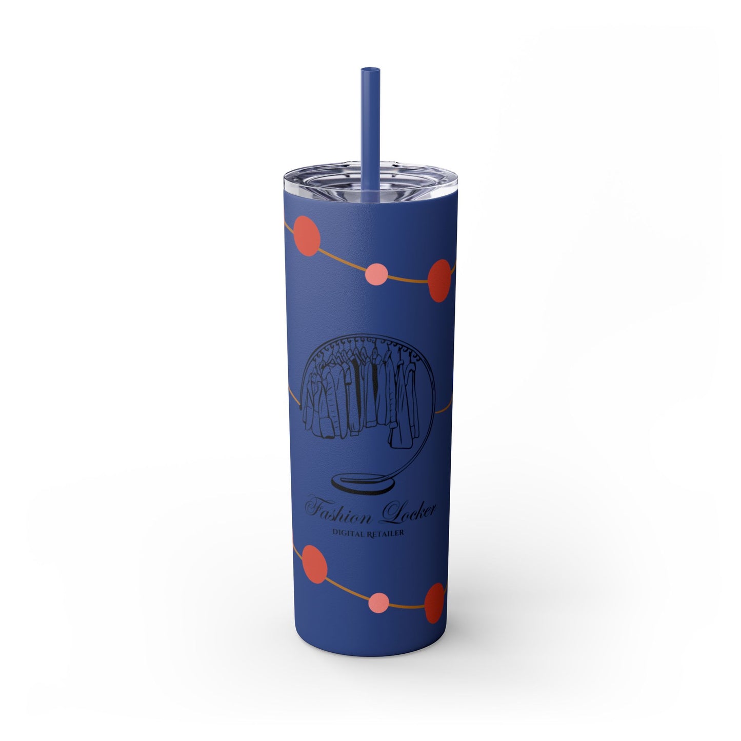 Vibrant Skinny Tumbler with Straw - 20oz