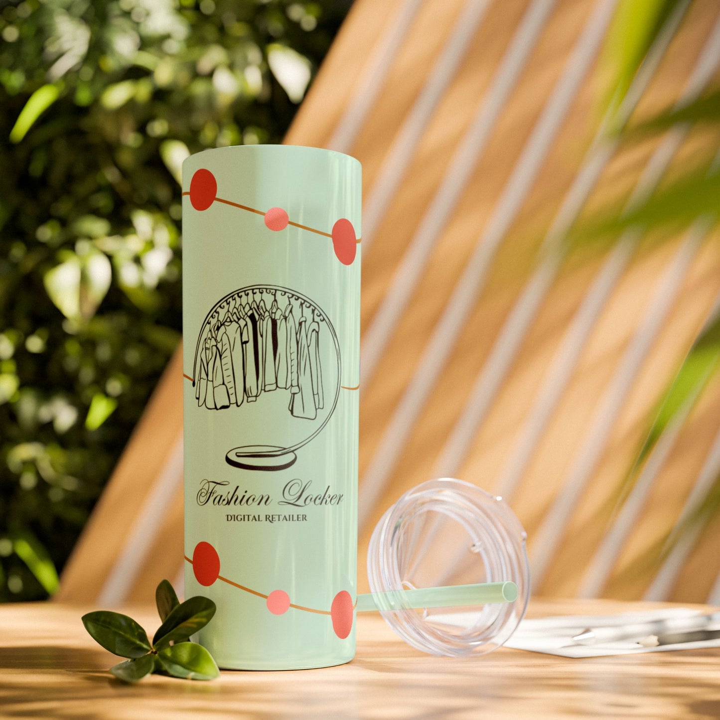 Vibrant Skinny Tumbler with Straw - 20oz