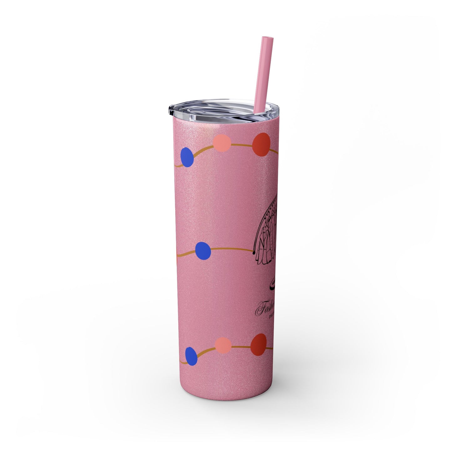 Vibrant Skinny Tumbler with Straw - 20oz