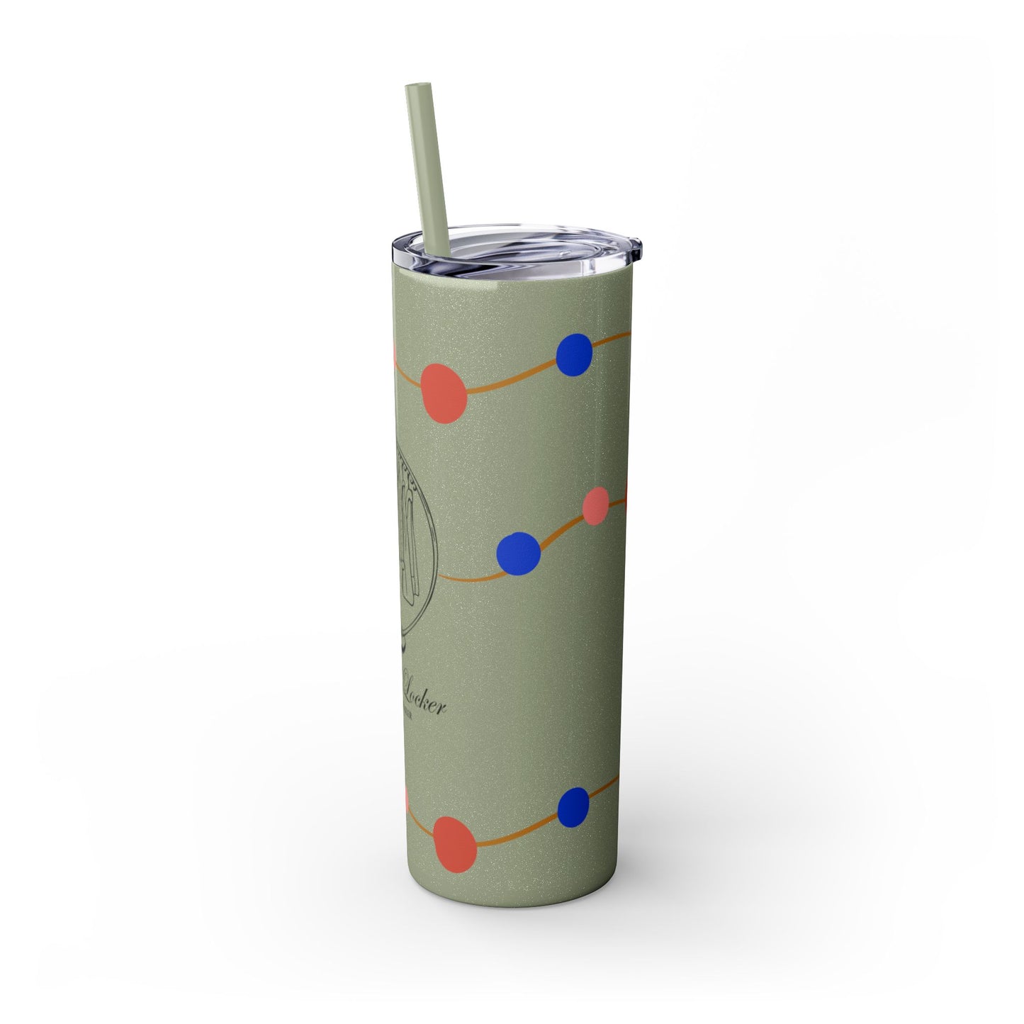 Vibrant Skinny Tumbler with Straw - 20oz