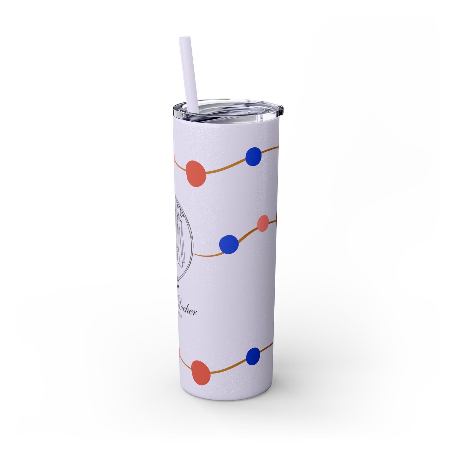 Vibrant Skinny Tumbler with Straw - 20oz