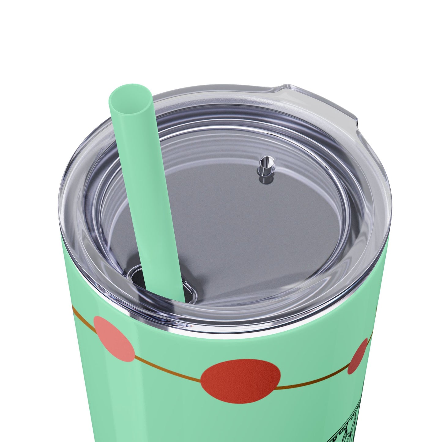 Vibrant Skinny Tumbler with Straw - 20oz