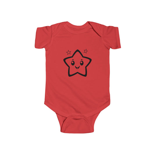 Infant Bodysuit with Smiling Star