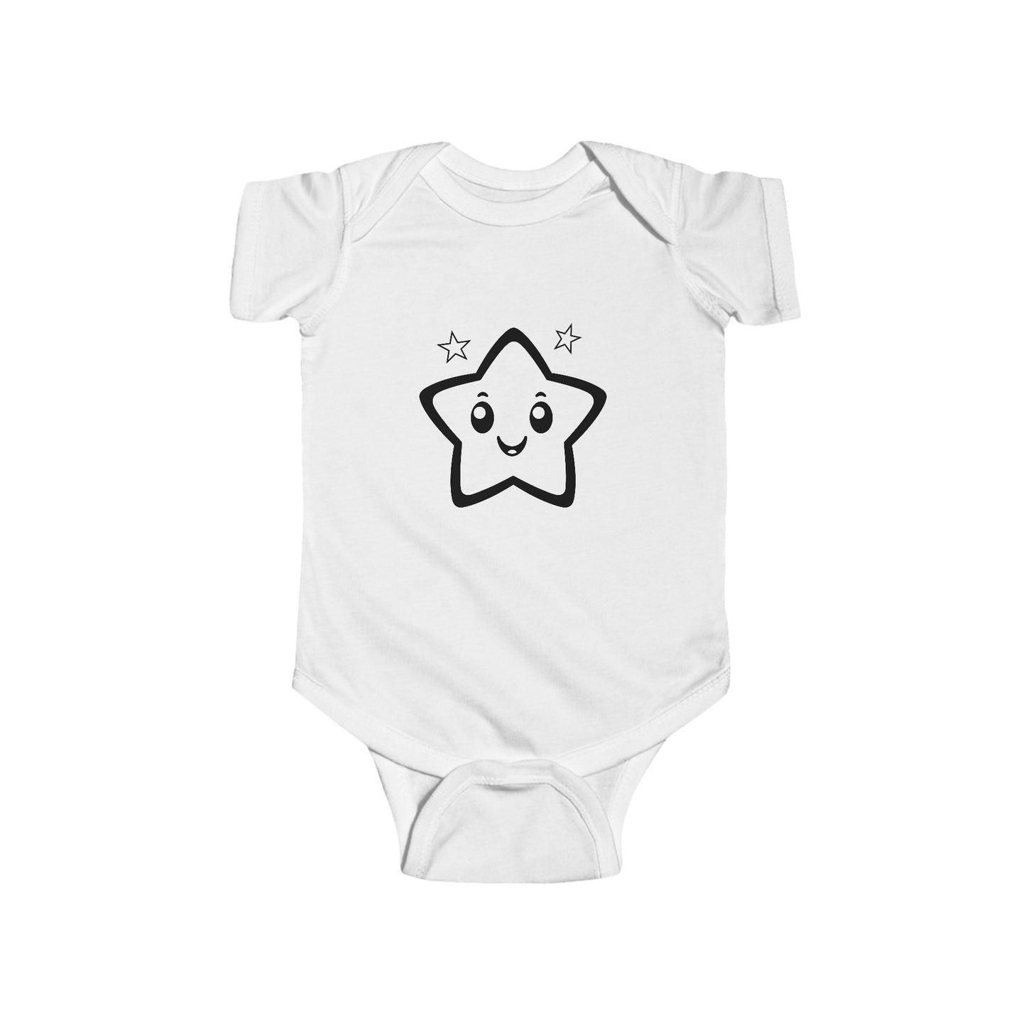 Infant Bodysuit with Smiling Star