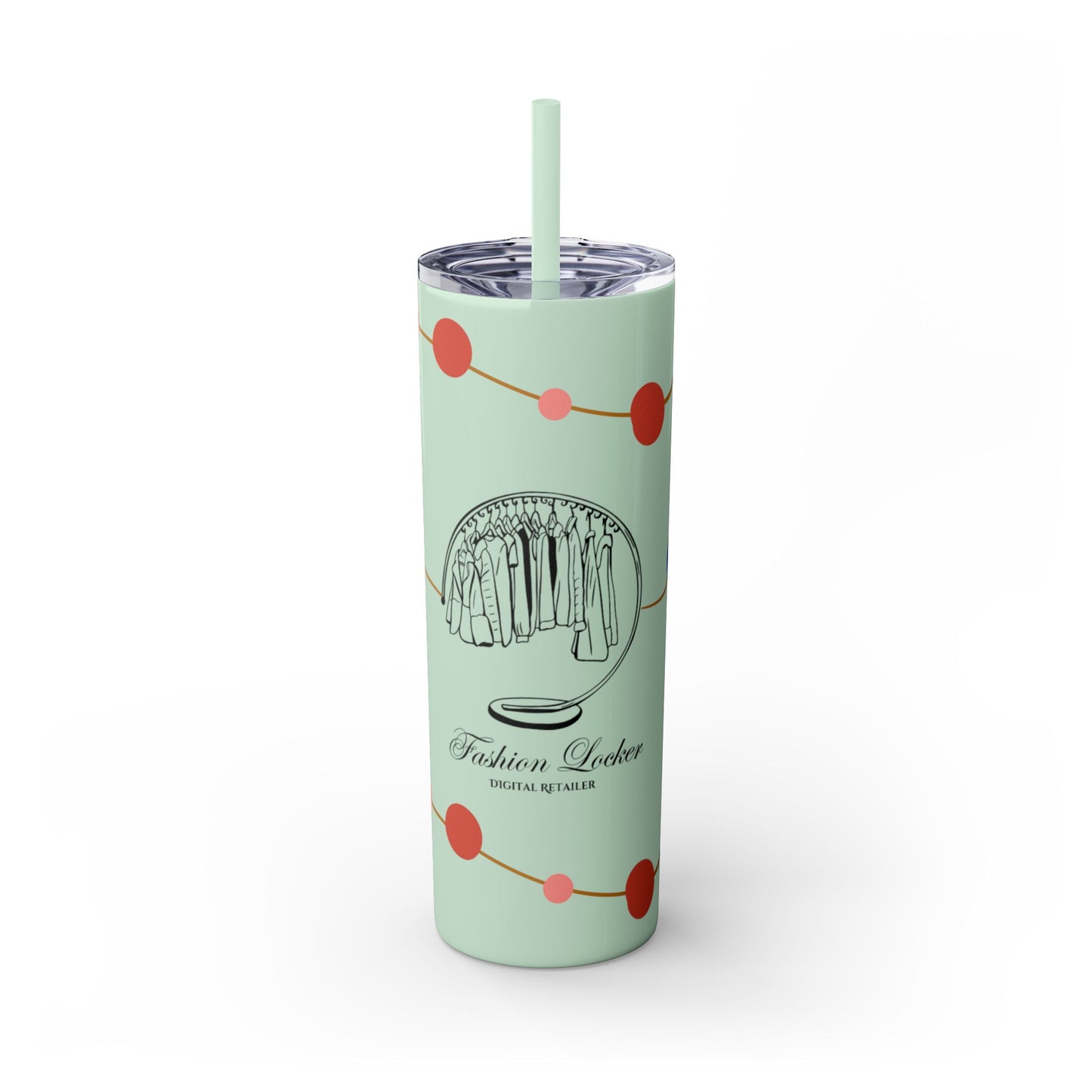Vibrant Skinny Tumbler with Straw - 20oz