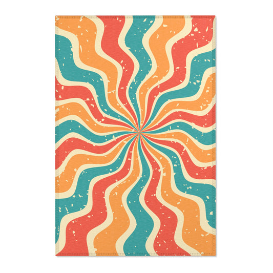 Retro Swirl Area Rug by Fashion Locker