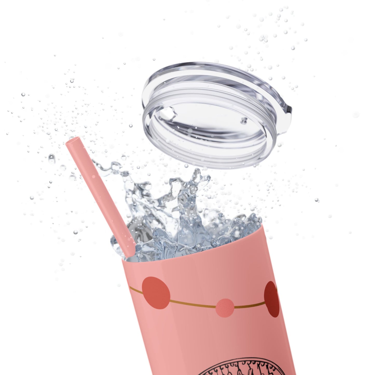 Vibrant Skinny Tumbler with Straw - 20oz