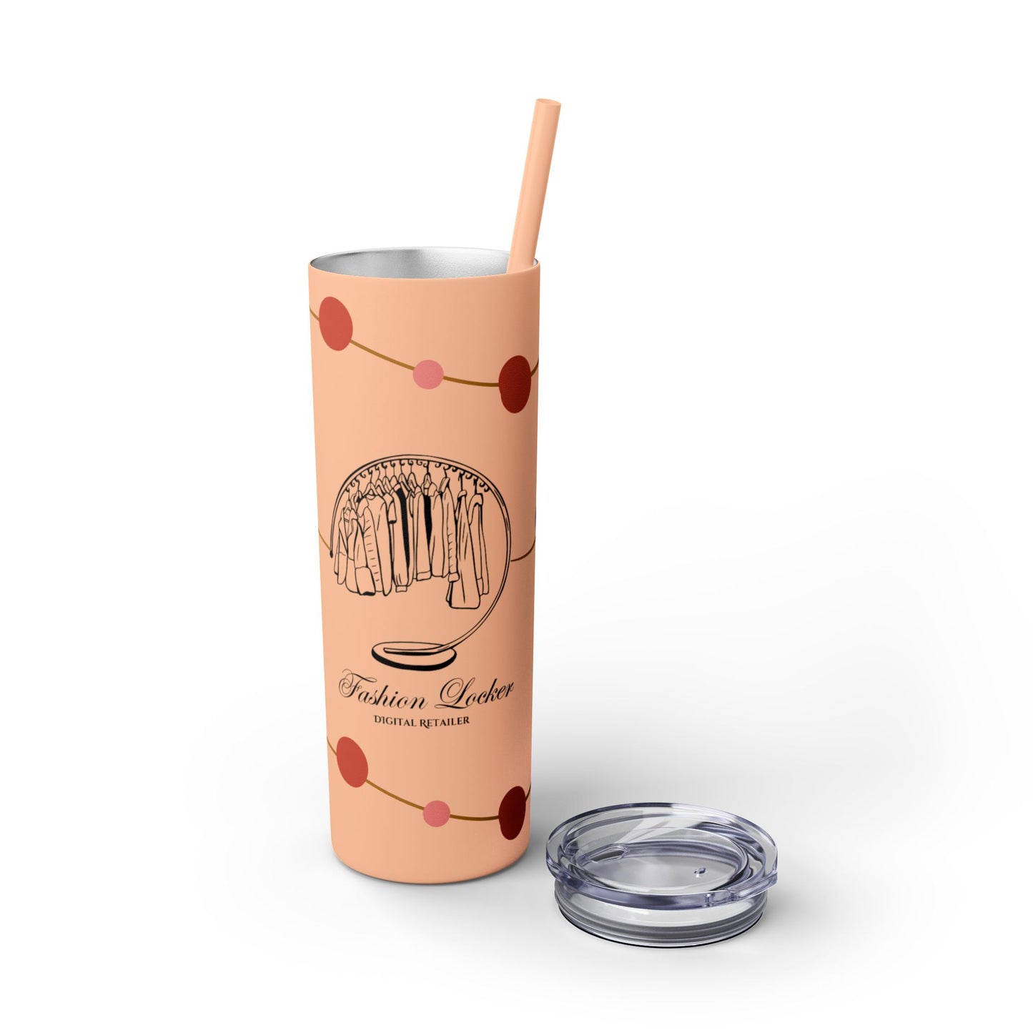 Vibrant Skinny Tumbler with Straw - 20oz