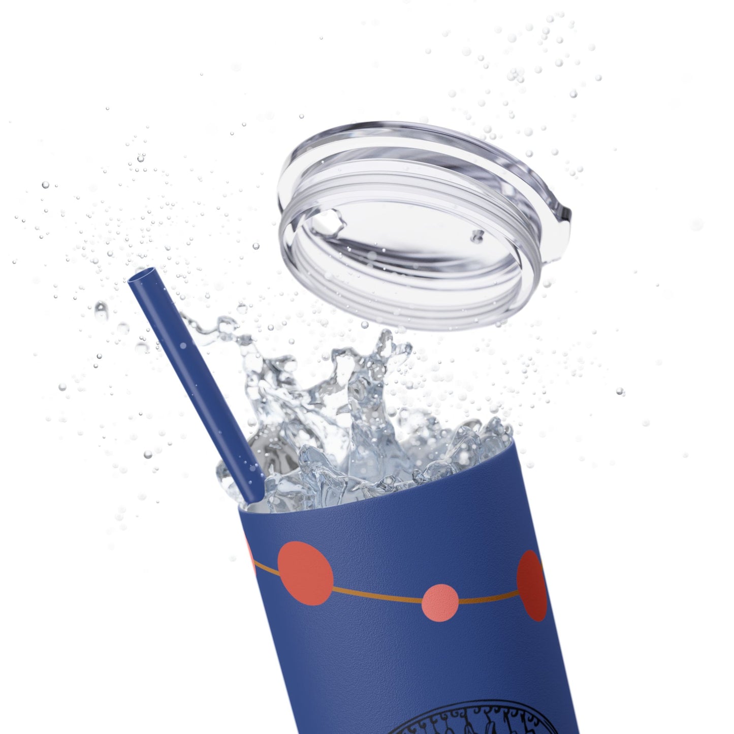 Vibrant Skinny Tumbler with Straw - 20oz
