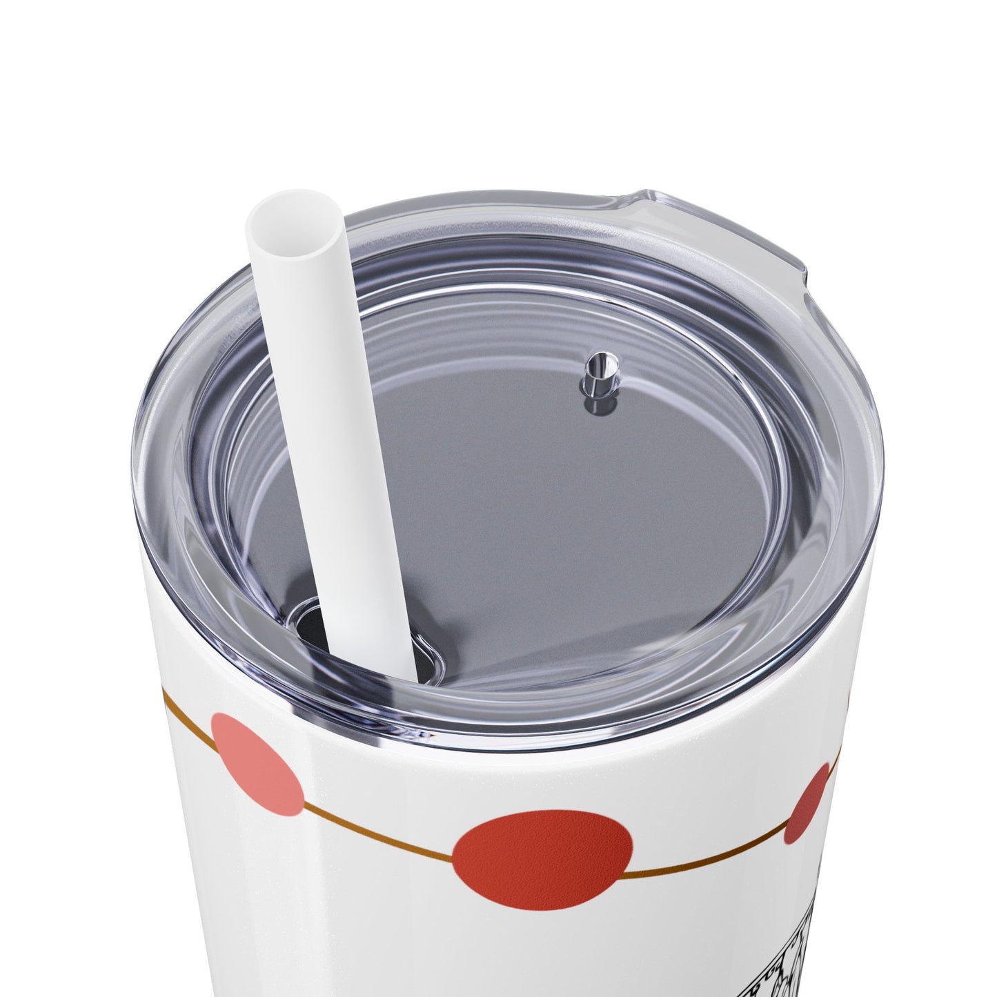 Vibrant Skinny Tumbler with Straw - 20oz