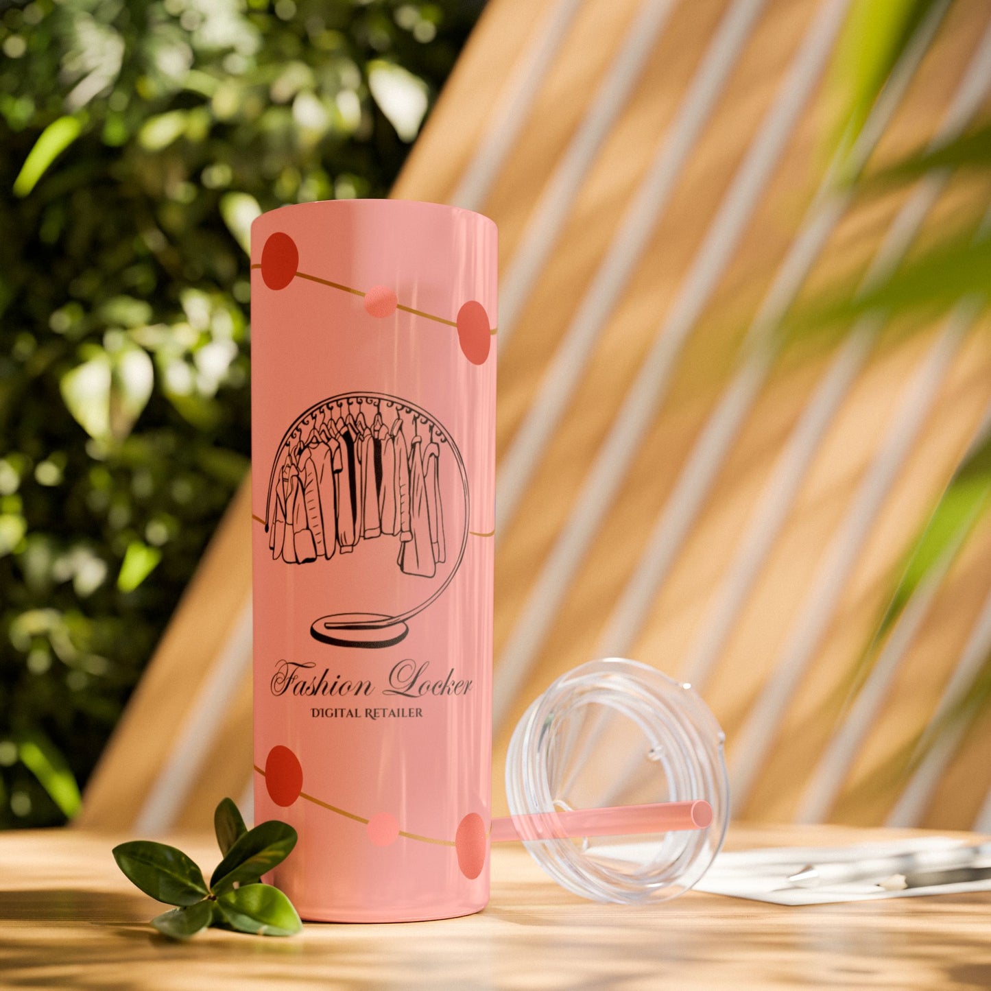 Vibrant Skinny Tumbler with Straw - 20oz