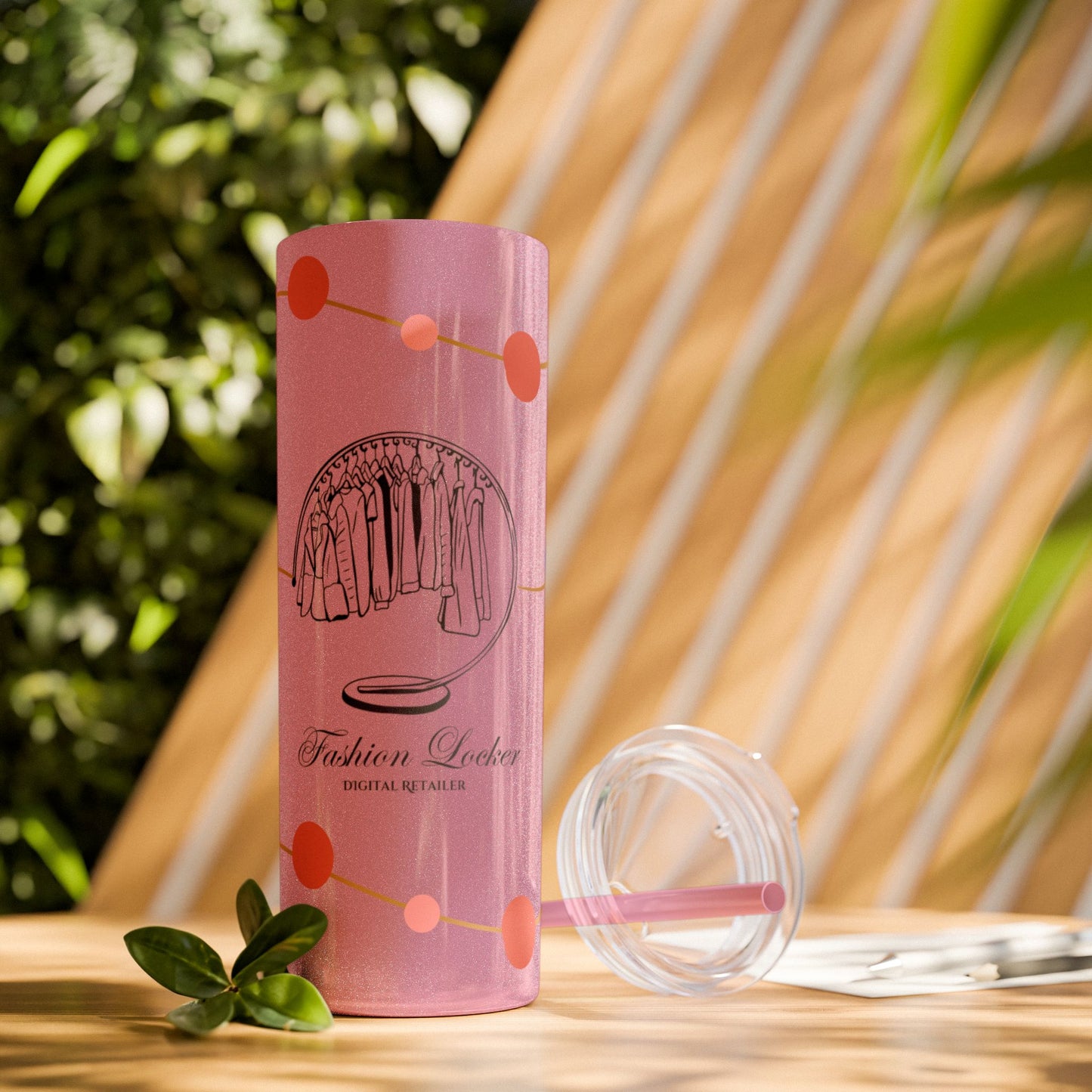 Vibrant Skinny Tumbler with Straw - 20oz