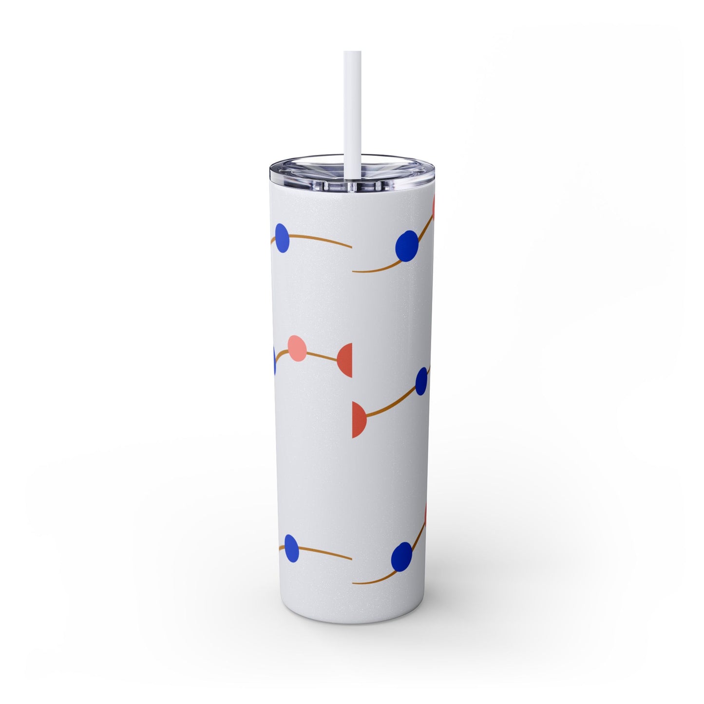 Vibrant Skinny Tumbler with Straw - 20oz
