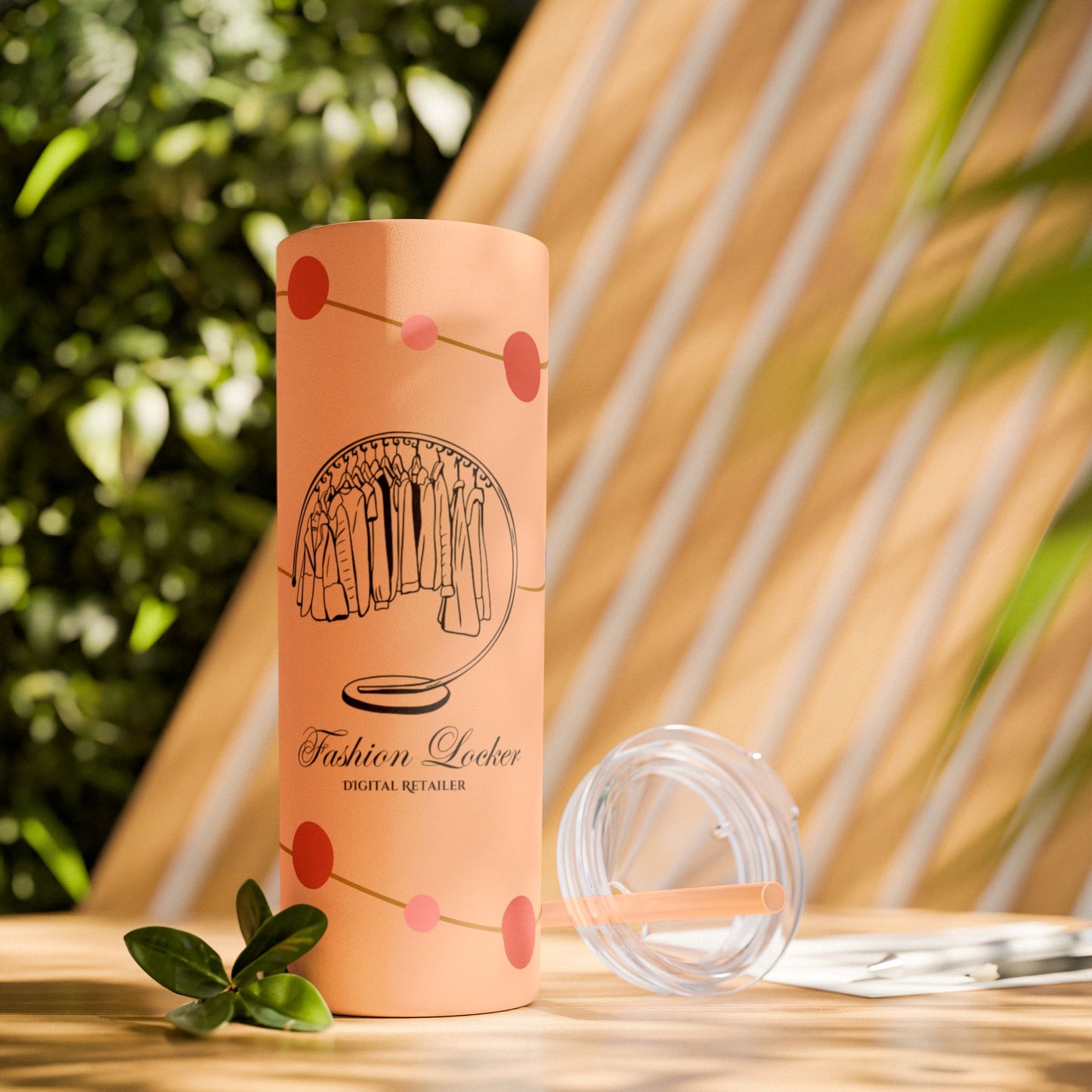 Vibrant Skinny Tumbler with Straw - 20oz