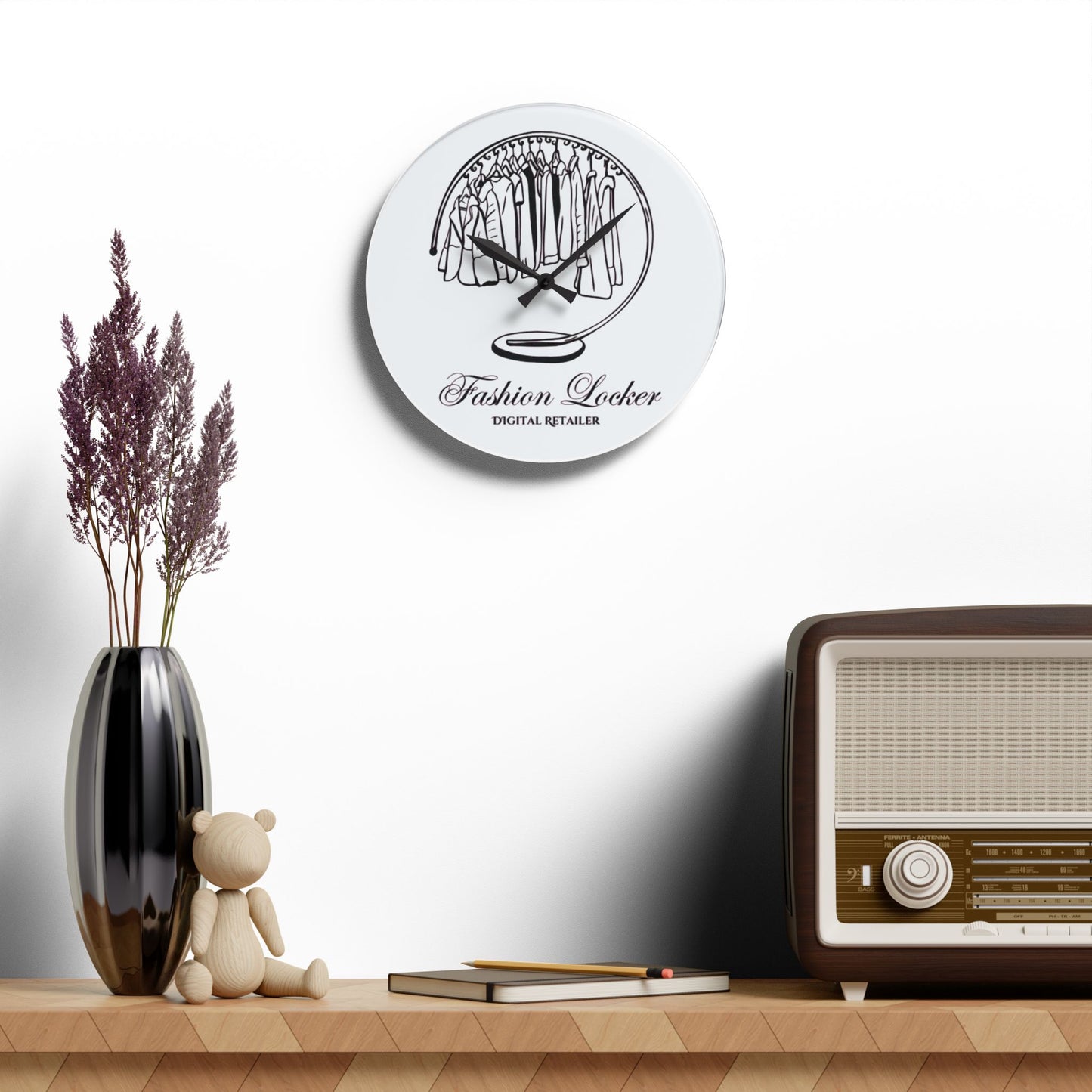 Fashion Locker Simplified Wall Clock