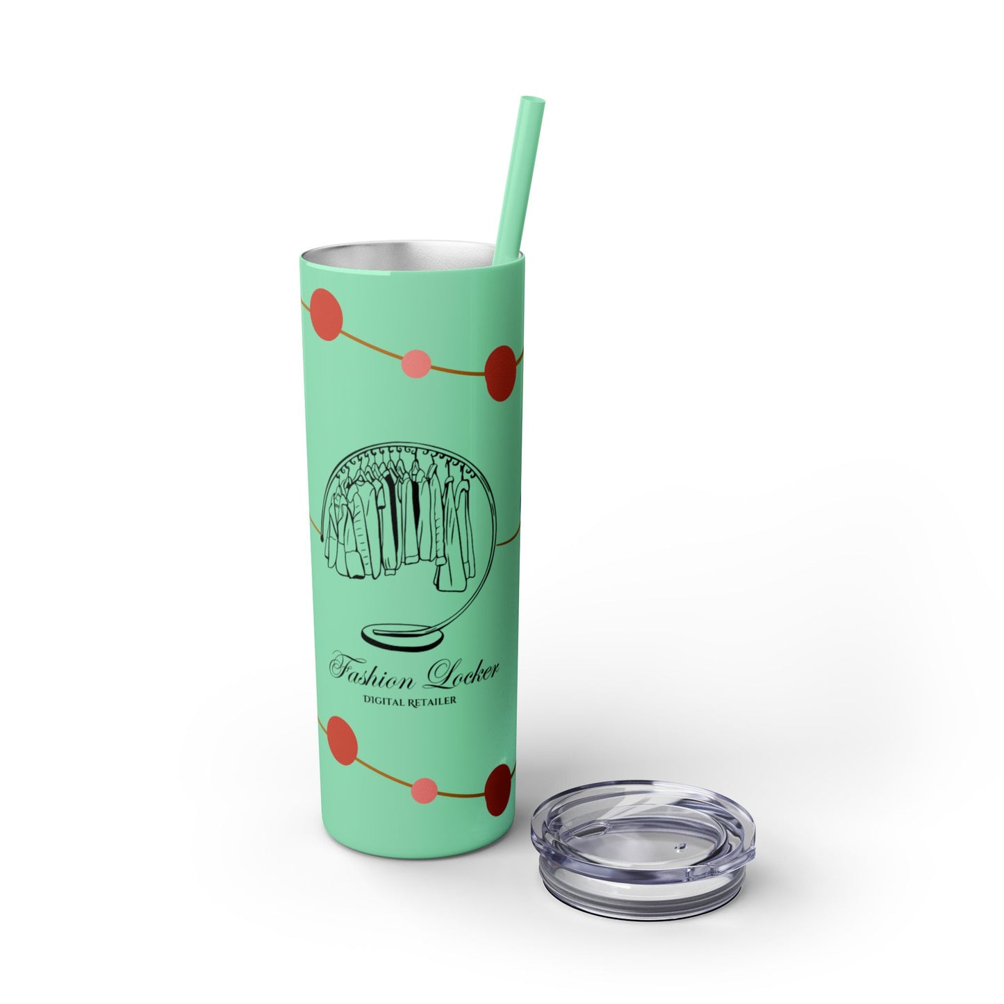 Vibrant Skinny Tumbler with Straw - 20oz