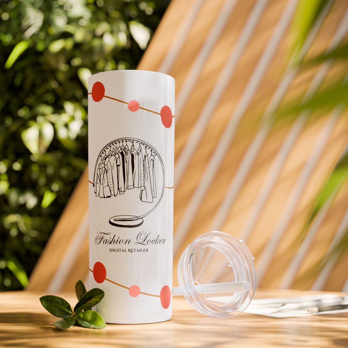 Vibrant Skinny Tumbler with Straw - 20oz