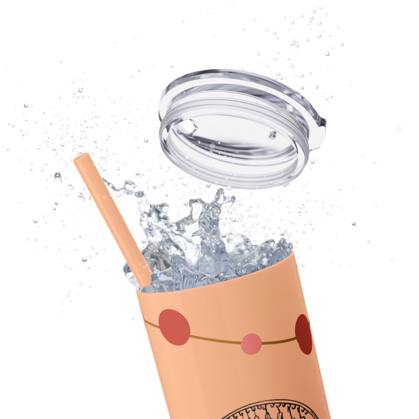 Vibrant Skinny Tumbler with Straw - 20oz