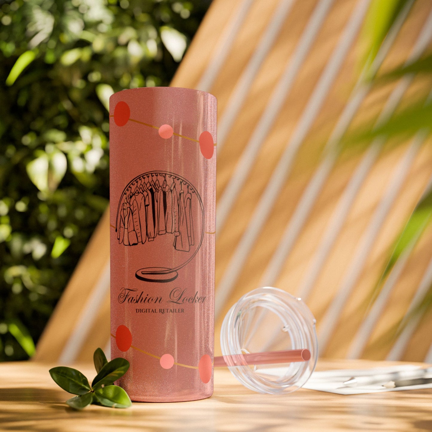 Vibrant Skinny Tumbler with Straw - 20oz