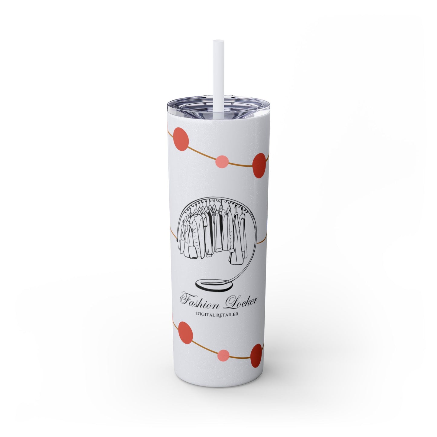 Vibrant Skinny Tumbler with Straw - 20oz