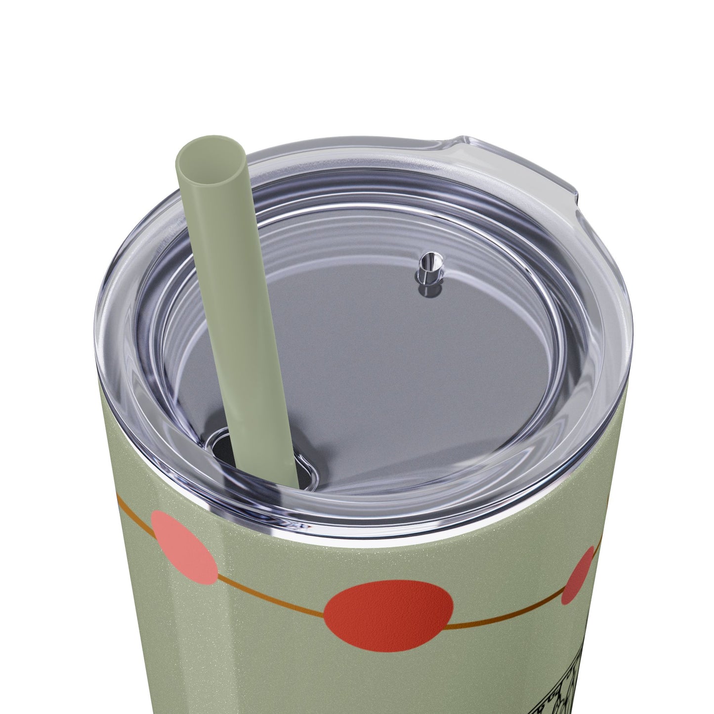 Vibrant Skinny Tumbler with Straw - 20oz