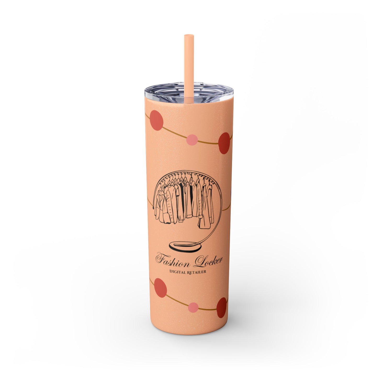 Vibrant Skinny Tumbler with Straw - 20oz