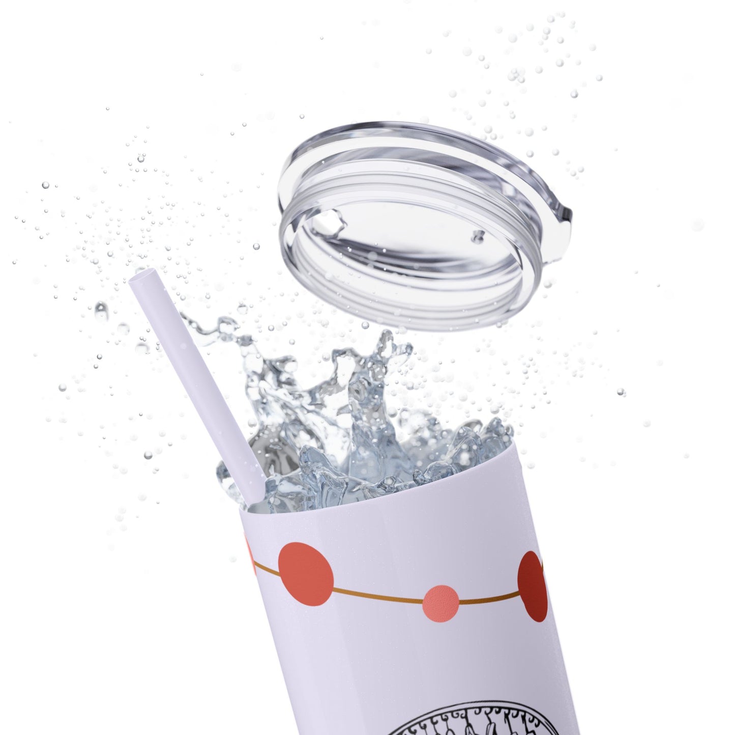 Vibrant Skinny Tumbler with Straw - 20oz