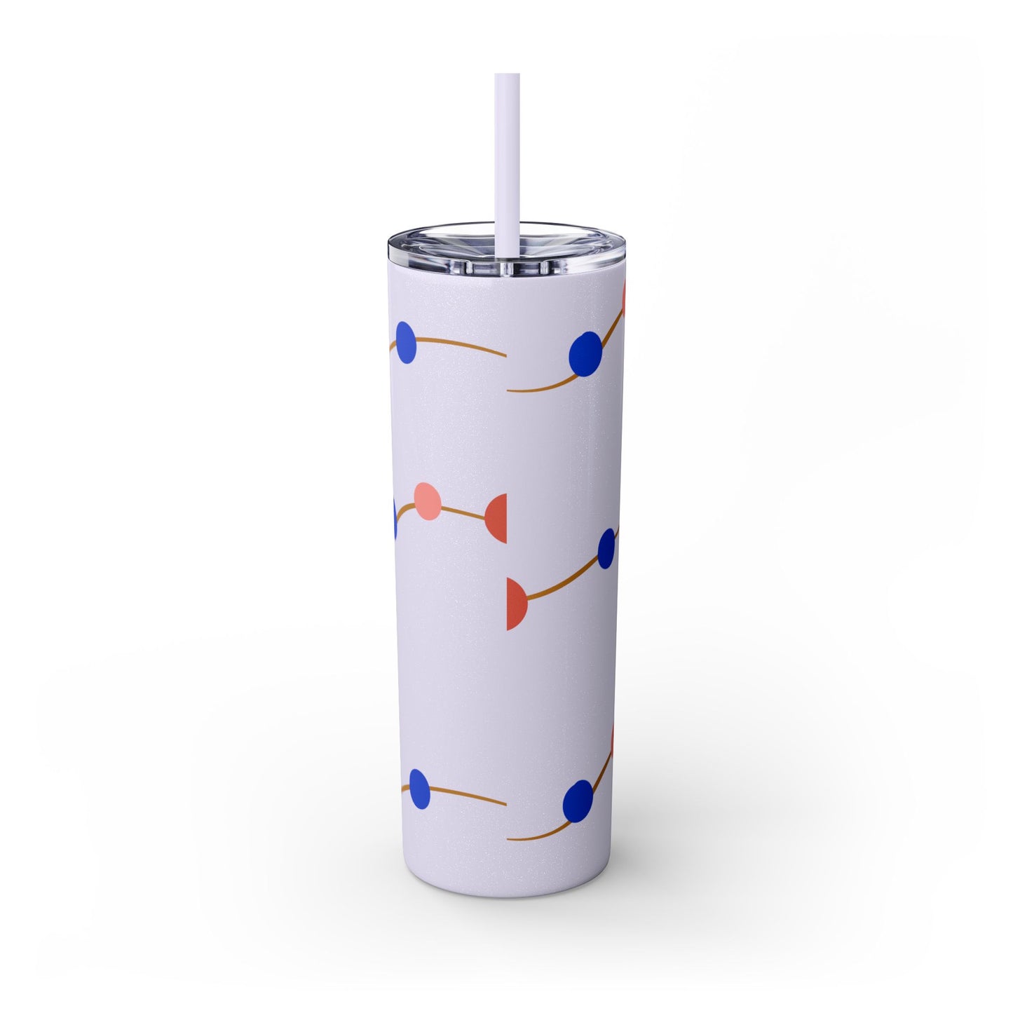 Vibrant Skinny Tumbler with Straw - 20oz