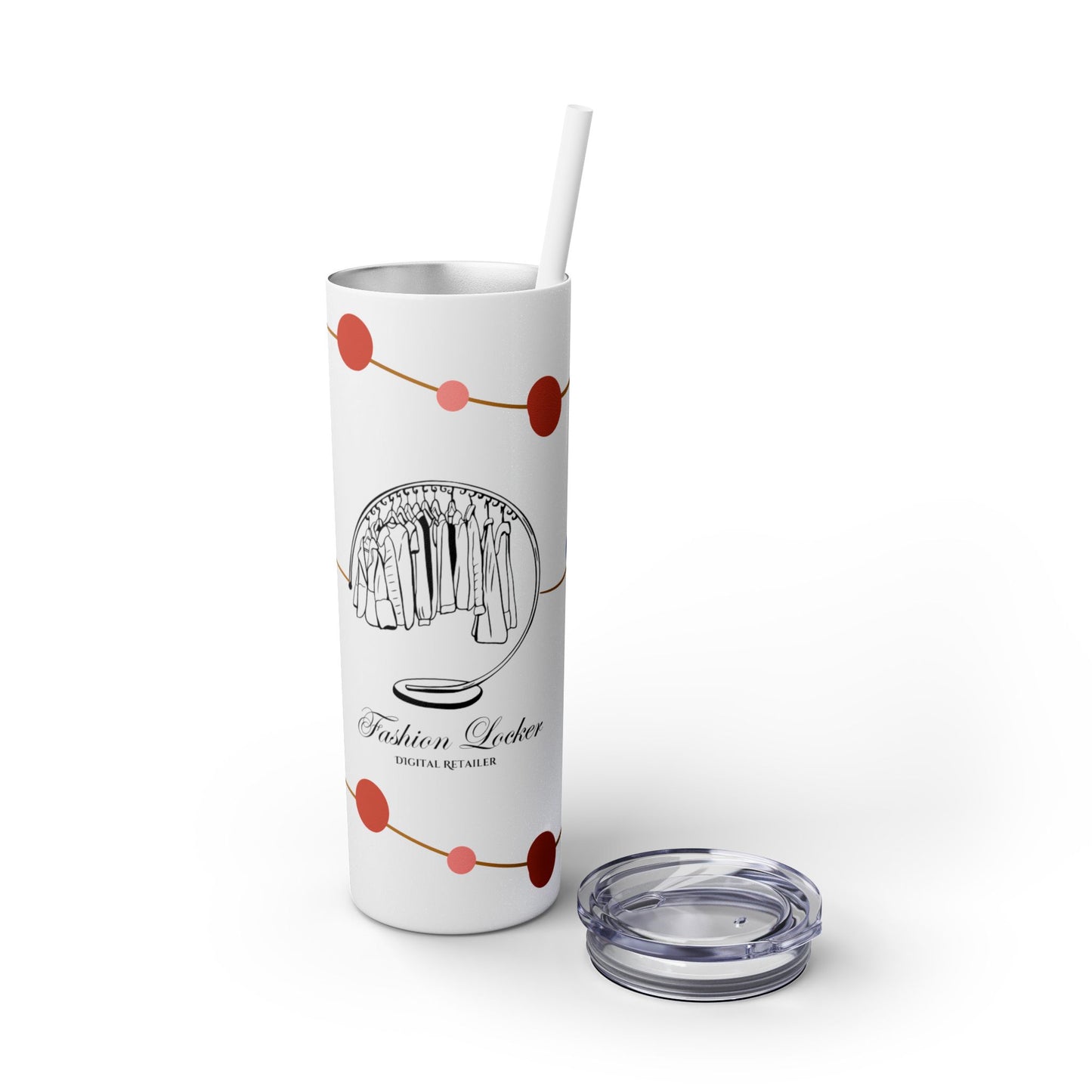 Vibrant Skinny Tumbler with Straw - 20oz