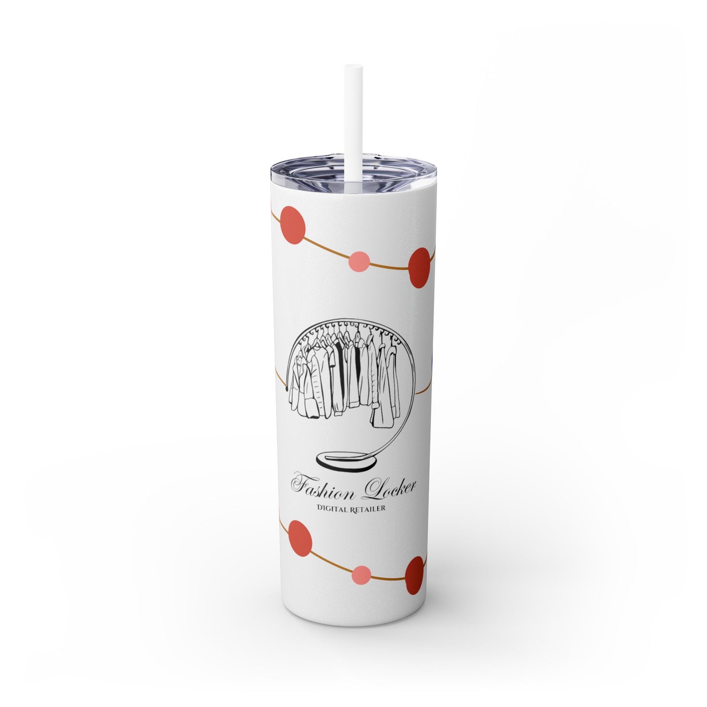 Vibrant Skinny Tumbler with Straw - 20oz