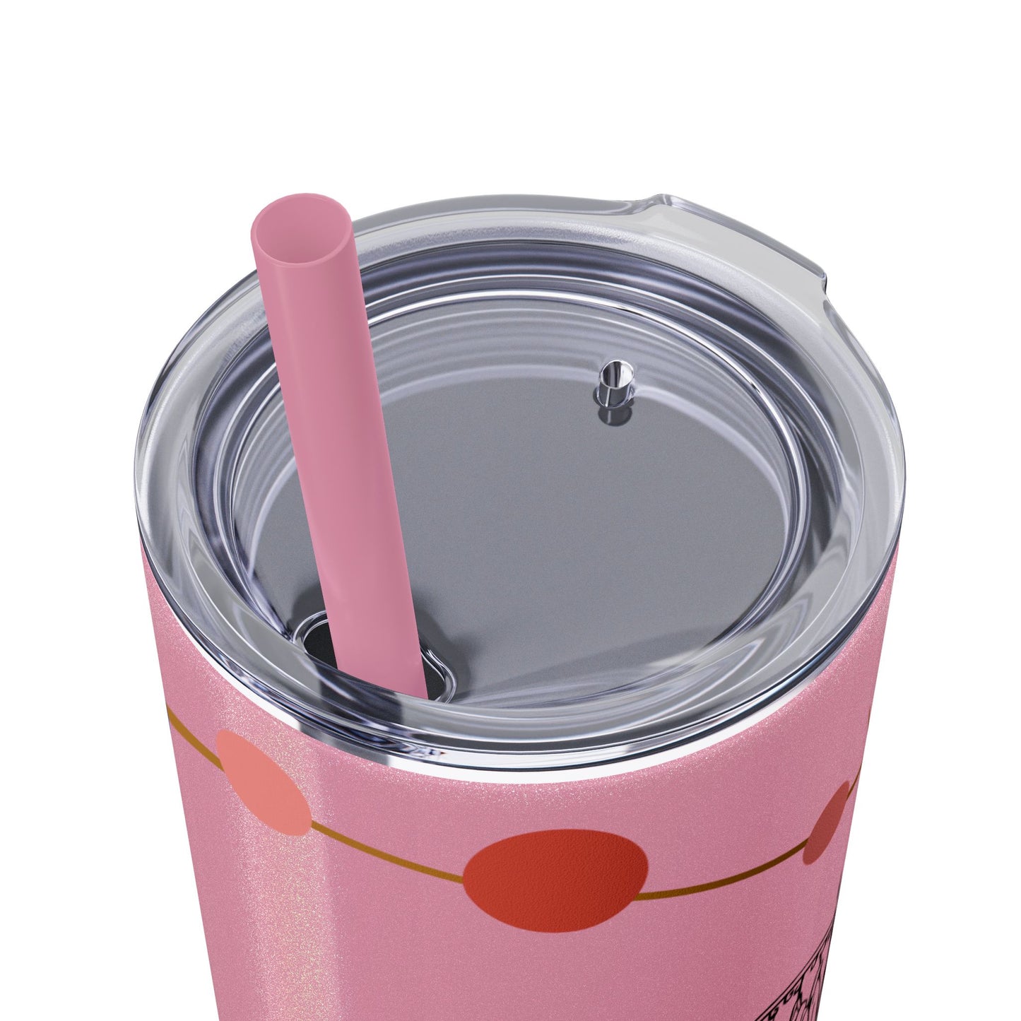 Vibrant Skinny Tumbler with Straw - 20oz