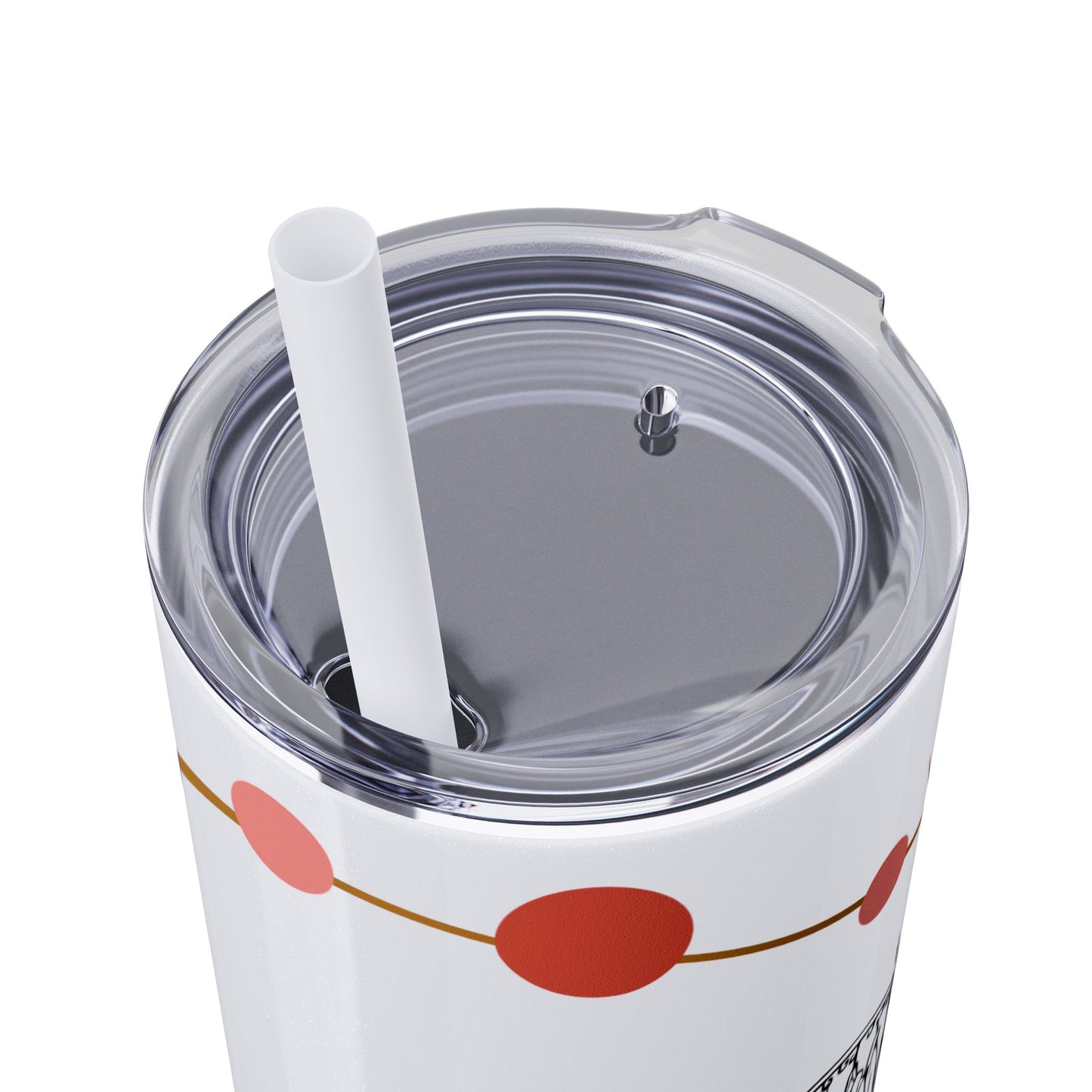 Vibrant Skinny Tumbler with Straw - 20oz