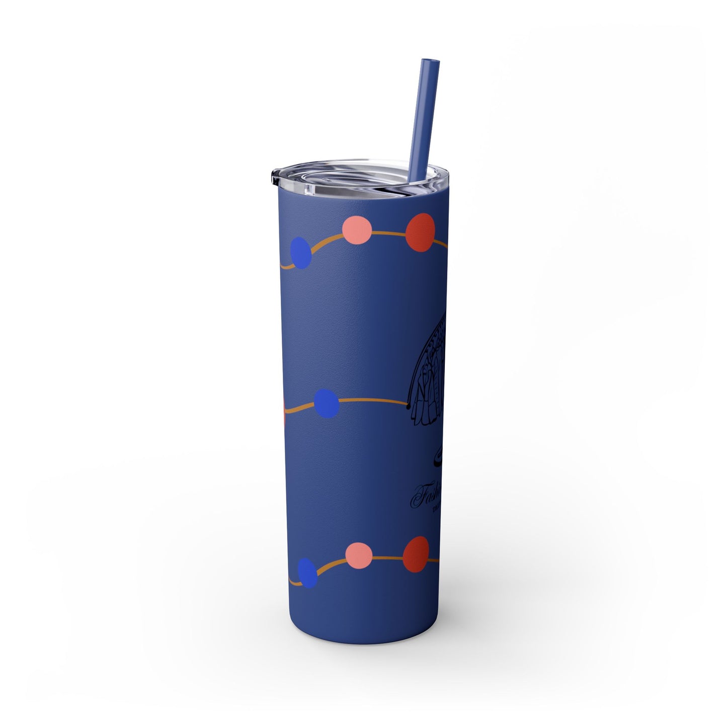 Vibrant Skinny Tumbler with Straw - 20oz