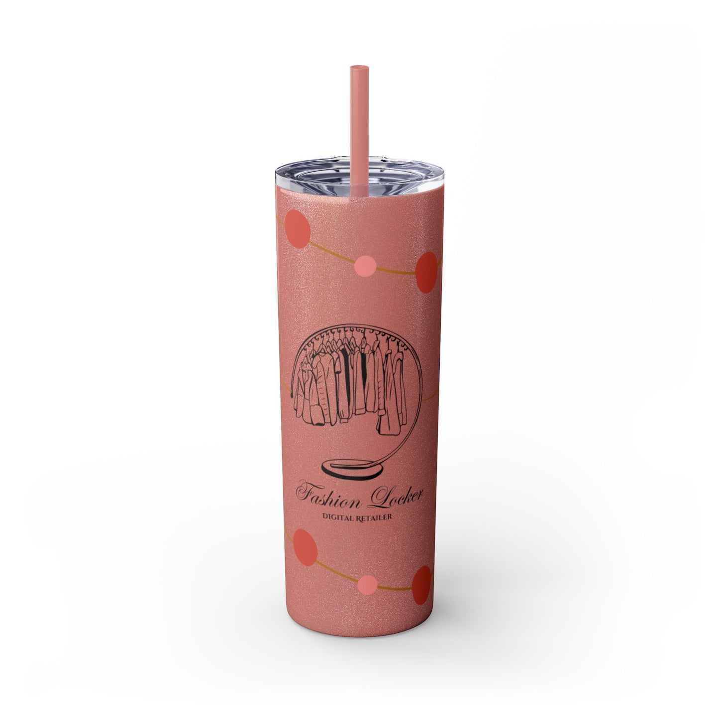 Vibrant Skinny Tumbler with Straw - 20oz