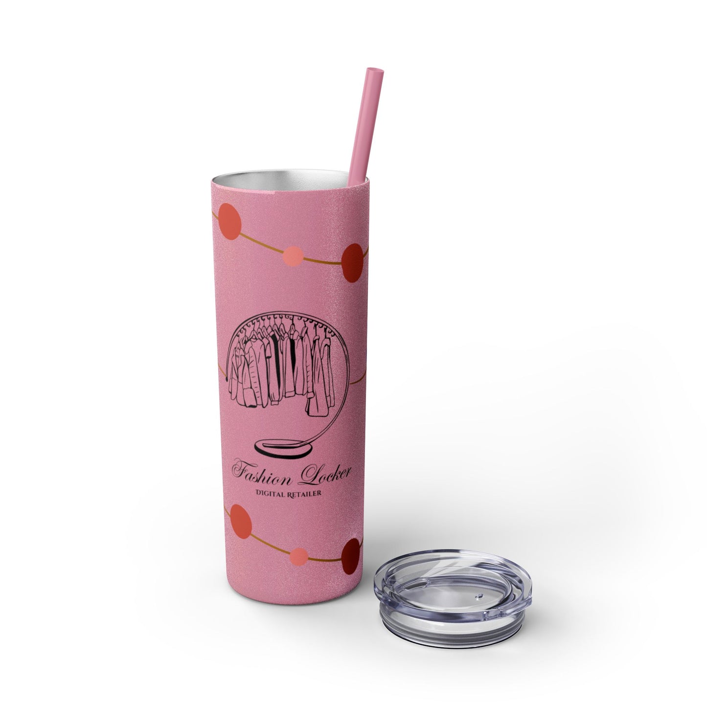 Vibrant Skinny Tumbler with Straw - 20oz