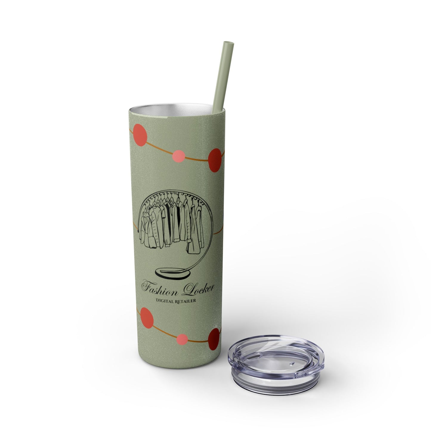 Vibrant Skinny Tumbler with Straw - 20oz