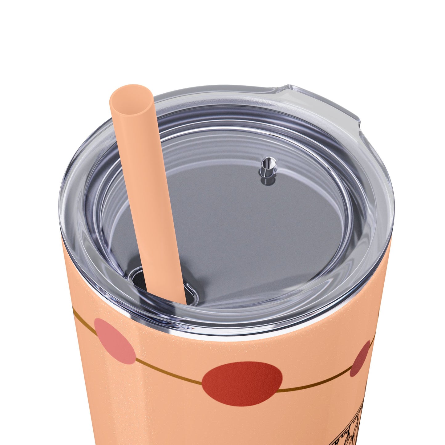Vibrant Skinny Tumbler with Straw - 20oz