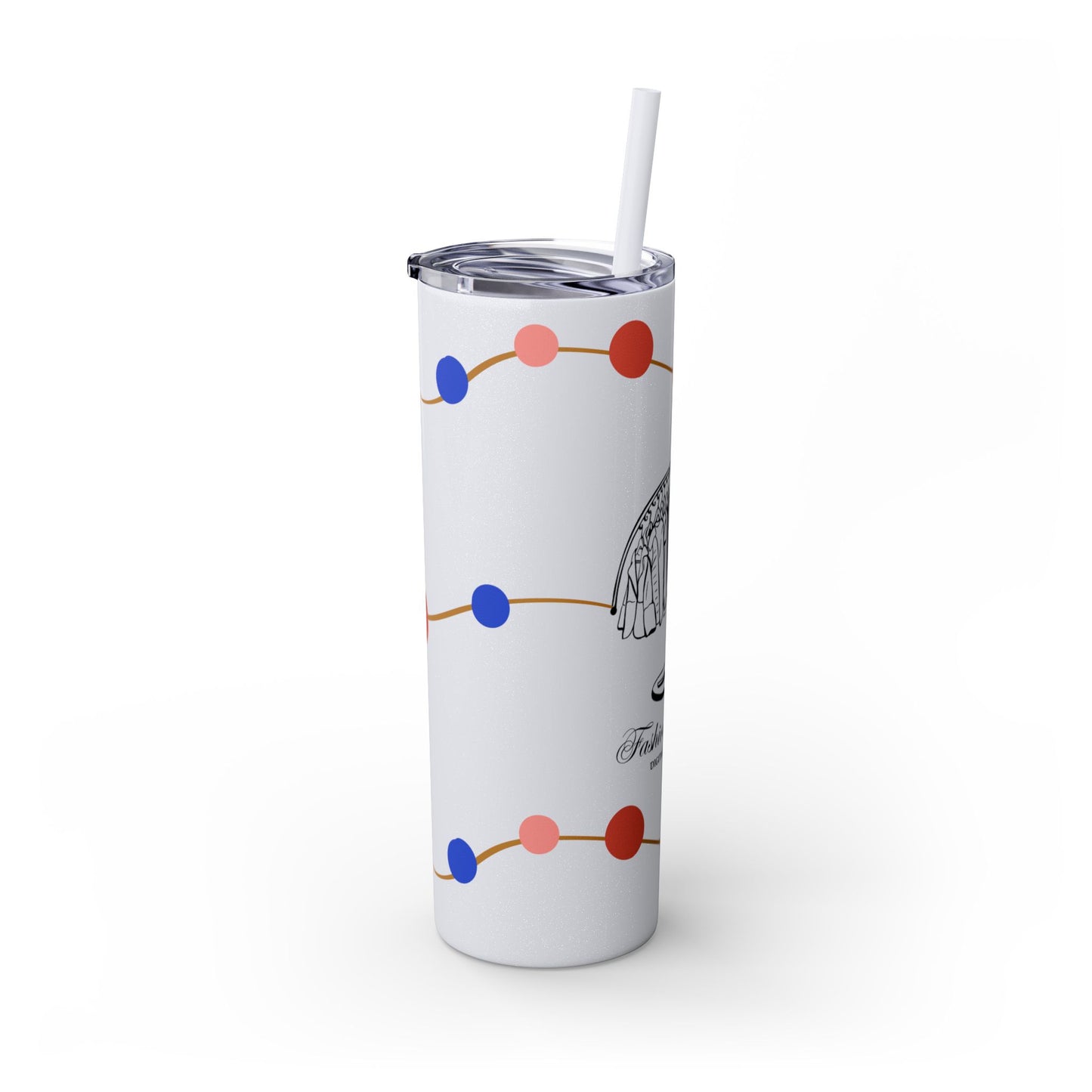 Vibrant Skinny Tumbler with Straw - 20oz